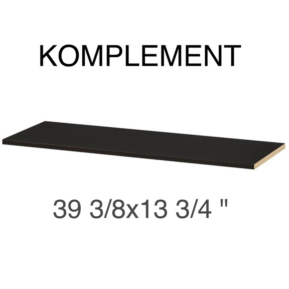 IKEA KOMPLEMENT Shelf Black-Brown 39 3/8 x 13 3/4 " 302.779.97 NEW - Picture 1 of 5